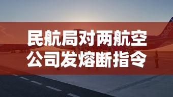 民航局对两航空公司发熔断指令（中国民航发出熔断指令）